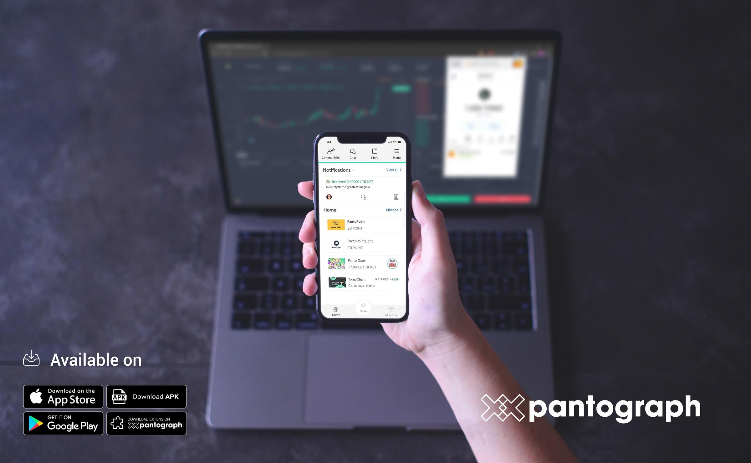 pantograph social app tomochain